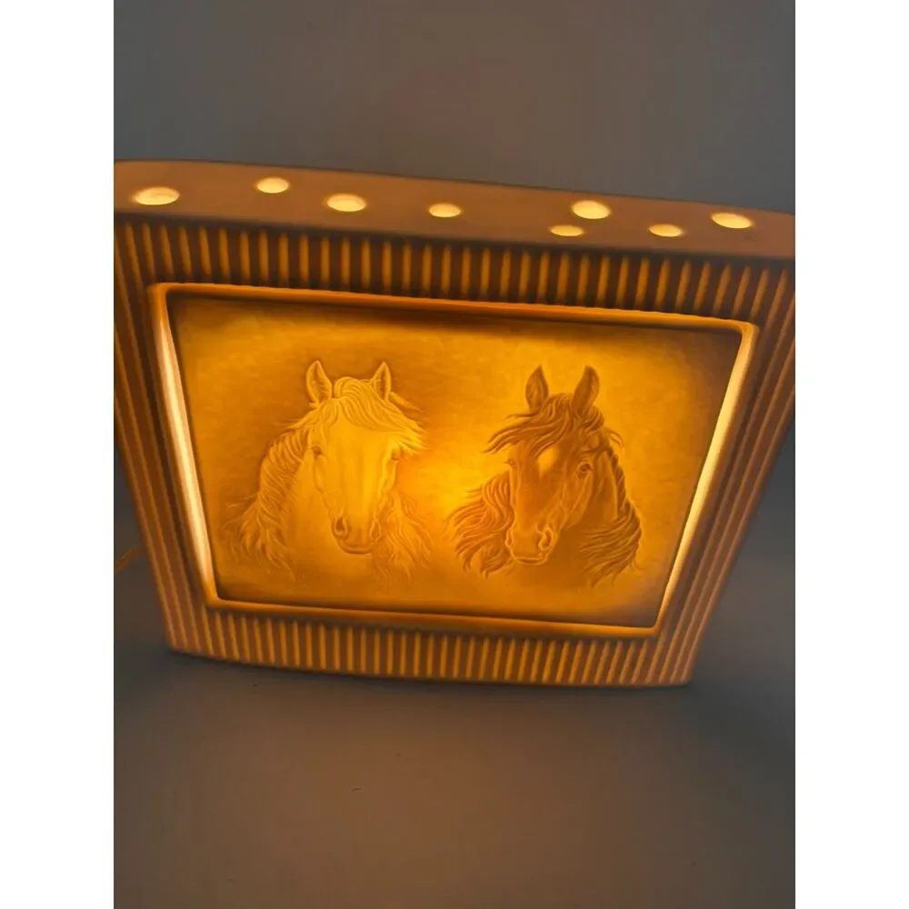 Porcelain Lithophane bisque night light with 